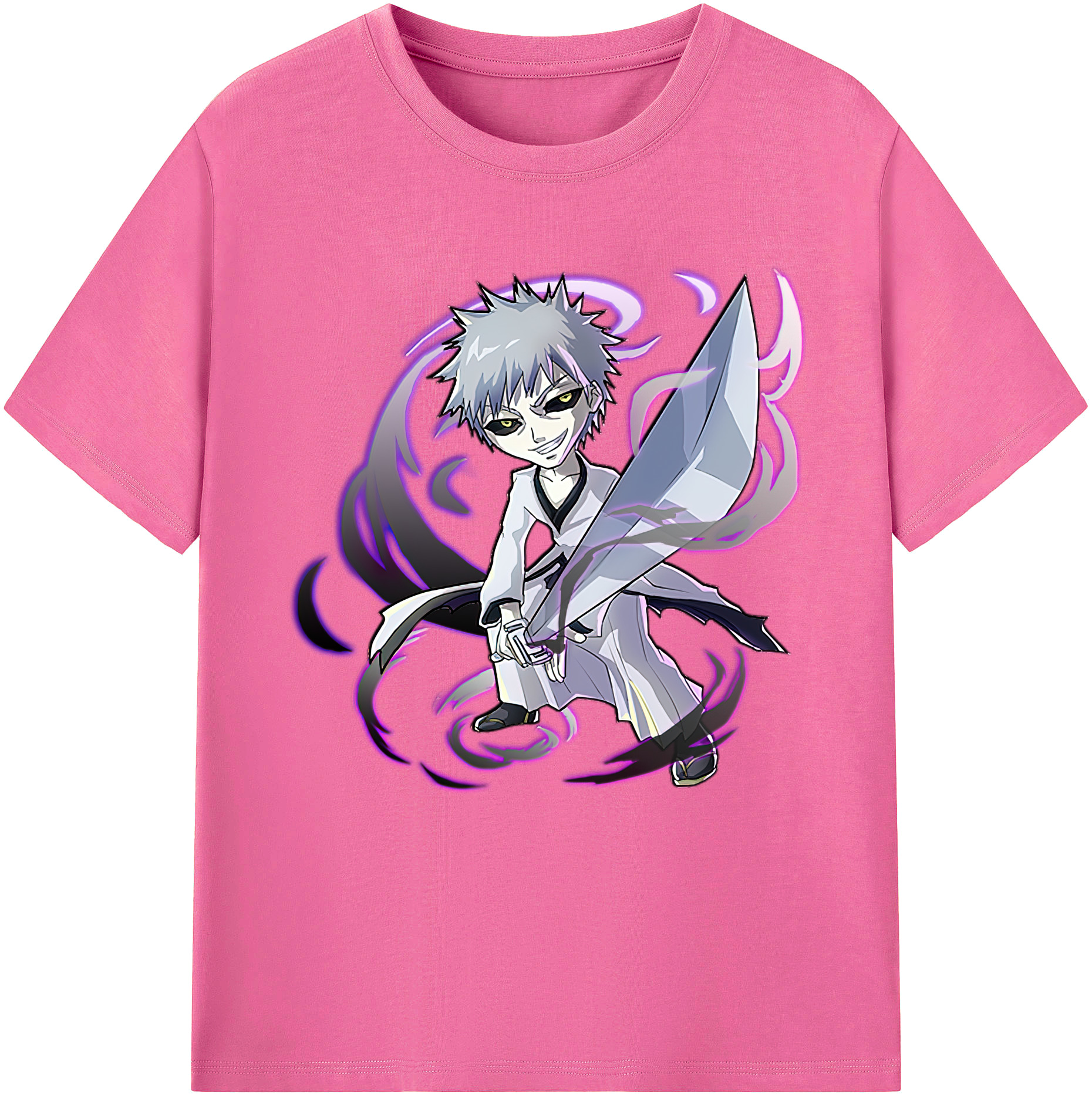 （画像用） ブリーチ 黒崎一護（くろさき いちご）BLEACH Kurosaki Ichigo レディースカジュアルプリントTシャツ（綿100％）
